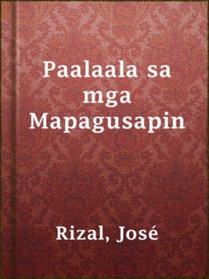 cover image of Paalaala sa mga Mapagusapin